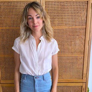 Levi's White Short Sleeve Button Up